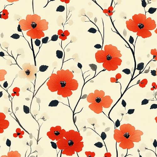 Fototapete Blume 3D Wandtapete Selbstklebend Tapete 44x300 cm Tuschemalerei Mustertapete Wandtapete Wohnzimmer Schlafzimmer Wasserdicht Wallpaper Küche Fototapete Blume 3D Wandtapete Selbstklebend Tapete 44x300 cm Tuschemalerei Mustertapete Wandtapete Wohnzimmer Schlafzimmer Wasserdicht Wallpaper Küche von LeIxIaO