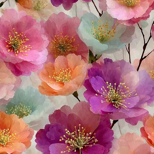 Fototapete Bunte Blumen 3D Wandtapete Selbstklebend Tapete 44x200 cm Rosa Mustertapete Wandtapete Wohnzimmer Schlafzimmer Wasserdicht Wallpaper Küche Fototapete Bunte Blumen 3D Wandtapete Selbstklebend Tapete 44x200 cm Rosa Mustertapete Wandtapete Wohnzimmer Schlafzimmer Wasserdicht Wallpaper Küche von LeIxIaO