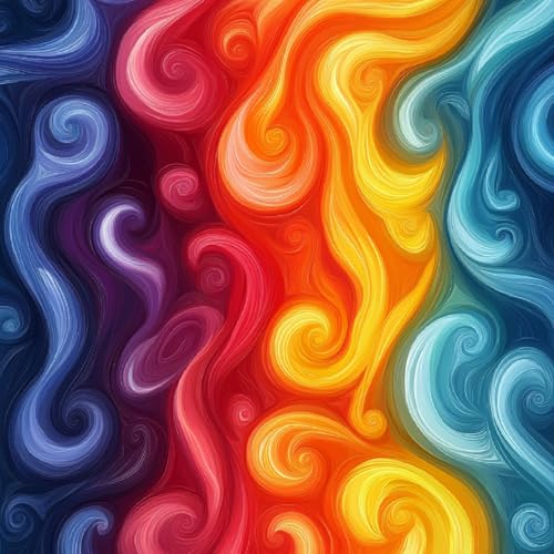 Fototapete Bunte Wirbel 3D Wandtapete Selbstklebend Tapete 44x1000 cm Graffiti Linien Mustertapete Wandtapete Wohnzimmer Schlafzimmer Wasserdicht Wallpaper Küche von LeIxIaO