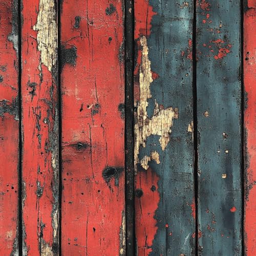 Fototapete Farbige Holzwand 3D Wandtapete Selbstklebend Tapete 44x200 cm Retro-Graffiti Mustertapete Wandtapete Wohnzimmer Schlafzimmer Wasserdicht Wallpaper Küche von LeIxIaO