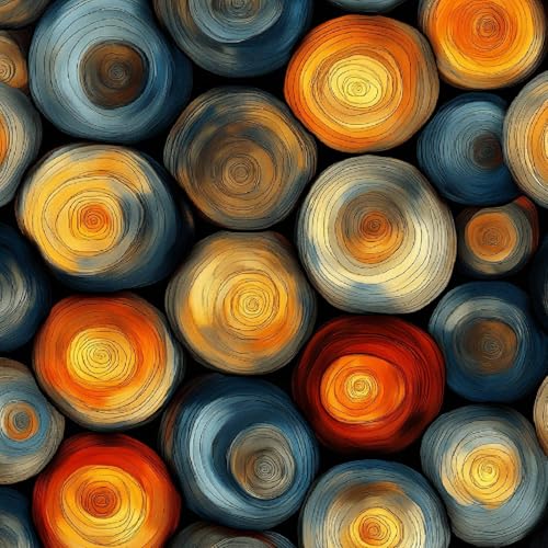 Fototapete Retro Holzpfähle 3D Wandtapete Selbstklebend Tapete 44x300 cm Jahresringe Holzmaserung Mustertapete Wandtapete Wohnzimmer Schlafzimmer Wasserdicht Wallpaper Küche von LeIxIaO