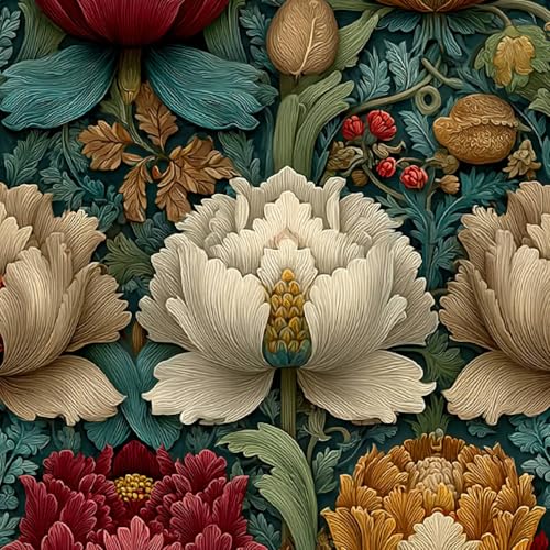 Fototapete Retro-Pfingstrose Blumen 3D Wandtapete Selbstklebend Tapete 44x1000 cm Pflanzen Kunst Mustertapete Wandtapete Wohnzimmer Schlafzimmer Wasserdicht Wallpaper Küche Fototapete Retro-Pfingstrose Blumen 3D Wandtapete Selbstklebend Tapete 44x1000 cm Pflanzen Kunst Mustertapete Wandtapete Wohnzimmer Schlafzimmer Wasserdicht Wallpaper Küche von LeIxIaO