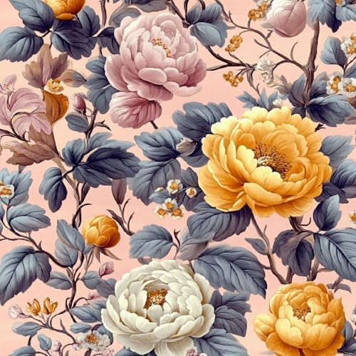 Fototapete Retro-Pfingstrose Blumen 3D Wandtapete Selbstklebend Tapete 44x1000 cm Rosa Blumen Mustertapete Wandtapete Wohnzimmer Schlafzimmer Wasserdicht Wallpaper Küche Fototapete Retro-Pfingstrose Blumen 3D Wandtapete Selbstklebend Tapete 44x1000 cm Rosa Blumen Mustertapete Wandtapete Wohnzimmer Schlafzimmer Wasserdicht Wallpaper Küche von LeIxIaO