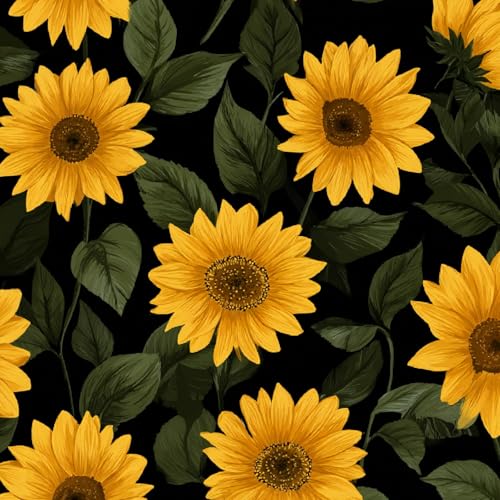 Fototapete Retro Sonnenblume 3D Wandtapete Selbstklebend Tapete 44x1000 cm Gelbe Blumen Mustertapete Wandtapete Wohnzimmer Schlafzimmer Wasserdicht Wallpaper Küche Fototapete Retro Sonnenblume 3D Wandtapete Selbstklebend Tapete 44x1000 cm Gelbe Blumen Mustertapete Wandtapete Wohnzimmer Schlafzimmer Wasserdicht Wallpaper Küche von LeIxIaO