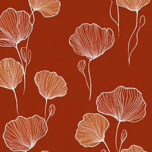 Fototapete Rotes Gänseblümchen 3D Wandtapete Selbstklebend Tapete 44x500 cm Kawaii-Blumen Mustertapete Wandtapete Wohnzimmer Schlafzimmer Wasserdicht Wallpaper Küche von LeIxIaO