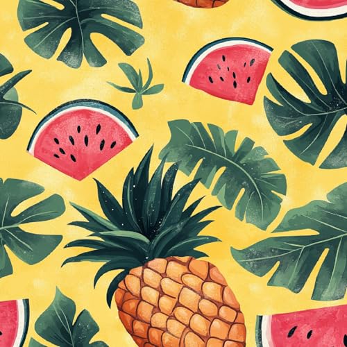 Fototapete Tropische Früchte 3D Wandtapete Selbstklebend Tapete 44x1000 cm Cartoon-Pflanzen Mustertapete Wandtapete Wohnzimmer Schlafzimmer Wasserdicht Wallpaper Küche Fototapete Tropische Früchte 3D Wandtapete Selbstklebend Tapete 44x1000 cm Cartoon-Pflanzen Mustertapete Wandtapete Wohnzimmer Schlafzimmer Wasserdicht Wallpaper Küche von LeIxIaO