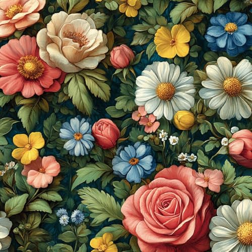 Tapete Selbstklebende Fototapete Wandpapier 44x1000 cm Bunte Blumen Dekorfolie Möbelfolie Klebefolie Retro Kinderzimmer Mustertapete Klebetapete Wasserdicht Tapete Selbstklebende Fototapete Wandpapier 44x1000 cm Bunte Blumen Dekorfolie Möbelfolie Klebefolie Retro Kinderzimmer Mustertapete Klebetapete Wasserdicht von LeIxIaO