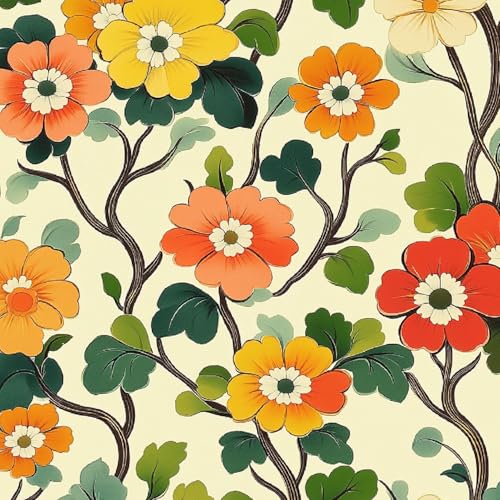 Tapete Selbstklebende Fototapete Wandpapier 44x1000 cm Cartoon-Blumen Dekorfolie Möbelfolie Klebefolie Handgemalte Blumen Kinderzimmer Mustertapete Klebetapete Wasserdicht Tapete Selbstklebende Fototapete Wandpapier 44x1000 cm Cartoon-Blumen Dekorfolie Möbelfolie Klebefolie Handgemalte Blumen Kinderzimmer Mustertapete Klebetapete Wasserdicht von LeIxIaO