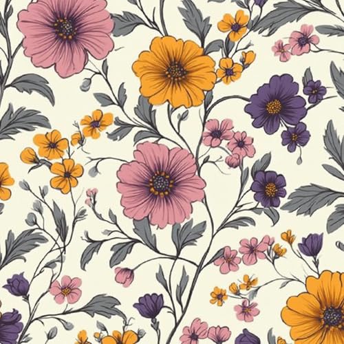 Tapete Selbstklebende Fototapete Wandpapier 44x1000 cm Kawaii-Blumen Dekorfolie Möbelfolie Klebefolie Lila Kinderzimmer Mustertapete Klebetapete Wasserdicht Tapete Selbstklebende Fototapete Wandpapier 44x1000 cm Kawaii-Blumen Dekorfolie Möbelfolie Klebefolie Lila Kinderzimmer Mustertapete Klebetapete Wasserdicht von LeIxIaO