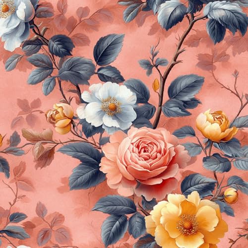 Tapete Selbstklebende Fototapete Wandpapier 44x1000 cm Retro-Pfingstrose Blumen Dekorfolie Möbelfolie Klebefolie Rosa Blumen Kinderzimmer Mustertapete Klebetapete Wasserdicht Tapete Selbstklebende Fototapete Wandpapier 44x1000 cm Retro-Pfingstrose Blumen Dekorfolie Möbelfolie Klebefolie Rosa Blumen Kinderzimmer Mustertapete Klebetapete Wasserdicht von LeIxIaO