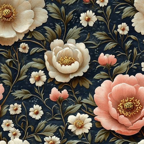 Tapete Selbstklebende Fototapete Wandpapier 44x1000 cm Retro-Pfingstrose Dekorfolie Möbelfolie Klebefolie Blumen Kinderzimmer Mustertapete Klebetapete Wasserdicht Tapete Selbstklebende Fototapete Wandpapier 44x1000 cm Retro-Pfingstrose Dekorfolie Möbelfolie Klebefolie Blumen Kinderzimmer Mustertapete Klebetapete Wasserdicht von LeIxIaO