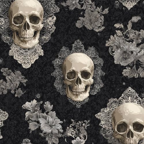Tapete Selbstklebende Fototapete Wandpapier 44x1000 cm Retro-Totenkopf Dekorfolie Möbelfolie Klebefolie Furcht Kinderzimmer Mustertapete Klebetapete Wasserdicht Tapete Selbstklebende Fototapete Wandpapier 44x1000 cm Retro-Totenkopf Dekorfolie Möbelfolie Klebefolie Furcht Kinderzimmer Mustertapete Klebetapete Wasserdicht von LeIxIaO