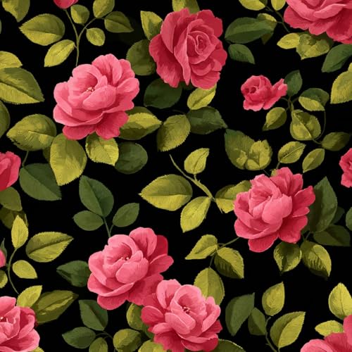 Tapete Selbstklebende Fototapete Wandpapier 44x1000 cm Rosa Rose Dekorfolie Möbelfolie Klebefolie Retro-Blumen Kinderzimmer Mustertapete Klebetapete Wasserdicht Tapete Selbstklebende Fototapete Wandpapier 44x1000 cm Rosa Rose Dekorfolie Möbelfolie Klebefolie Retro-Blumen Kinderzimmer Mustertapete Klebetapete Wasserdicht von LeIxIaO