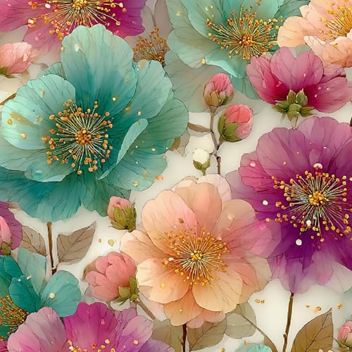 Tapete Selbstklebende Fototapete Wandpapier 44x300 cm Bunte Blumen Dekorfolie Möbelfolie Klebefolie Rosa Kinderzimmer Mustertapete Klebetapete Wasserdicht Tapete Selbstklebende Fototapete Wandpapier 44x300 cm Bunte Blumen Dekorfolie Möbelfolie Klebefolie Rosa Kinderzimmer Mustertapete Klebetapete Wasserdicht von LeIxIaO