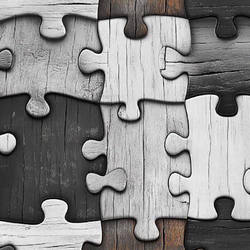 Tapete Selbstklebende Fototapete Wandpapier 44x500 cm Holzmaserungs-Puzzle Dekorfolie Möbelfolie Klebefolie Retro-Ziegelmauer Kinderzimmer Mustertapete Klebetapete Wasserdicht von LeIxIaO