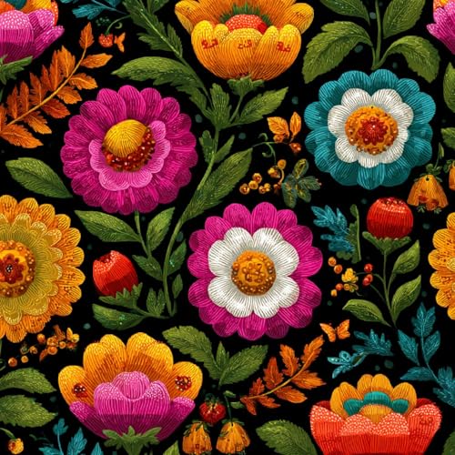 Tapete Selbstklebende Fototapete Wandpapier 44x500 cm Pfingstrose Dekorfolie Möbelfolie Klebefolie Retro Blumen Kinderzimmer Mustertapete Klebetapete Wasserdicht von LeIxIaO