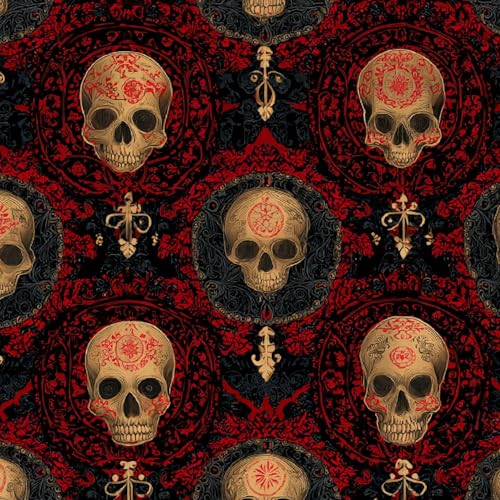 Tapete Selbstklebende Fototapete Wandpapier 44x500 cm Retro-Totenkopf Dekorfolie Möbelfolie Klebefolie Halloween Kinderzimmer Mustertapete Klebetapete Wasserdicht Tapete Selbstklebende Fototapete Wandpapier 44x500 cm Retro-Totenkopf Dekorfolie Möbelfolie Klebefolie Halloween Kinderzimmer Mustertapete Klebetapete Wasserdicht von LeIxIaO