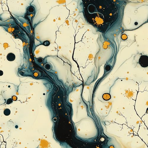 Tapete Selbstklebende Fototapete Wandpapier 44x500 cm Tuschemalerei Dekorfolie Möbelfolie Klebefolie Kunst Kinderzimmer Mustertapete Klebetapete Wasserdicht von LeIxIaO