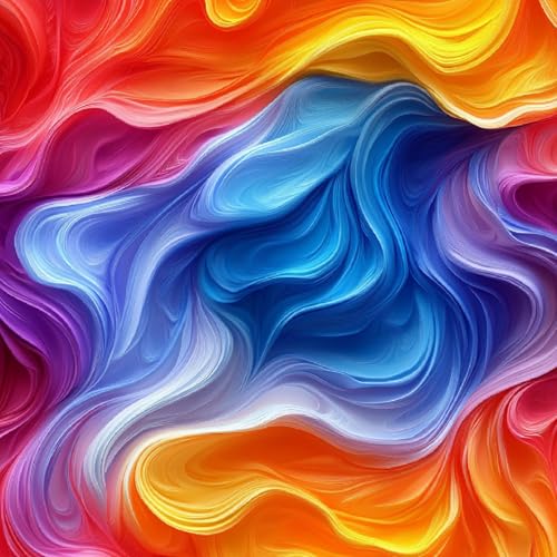 Tapete Selbstklebende Fototapete Wandpapier 44x600 cm Bunte Wirbel Dekorfolie Möbelfolie Klebefolie Graffiti Linien Kinderzimmer Mustertapete Klebetapete Wasserdicht von LeIxIaO