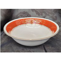 Servierschale Homer Laughlin Eggshell Georgian Craftsman Formal Rust Rot Made in Usa Vintage 1940Er Jahre von LeJuneHeirlooms