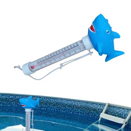 LeKing Animals Pool-Temperaturmonitor, Poolschwimmer-Temperaturmesser,Schwimmende Wassertemperaturanzeige | Thermoskop im Meerestier-Design mit Schnur für Kinderbecken, Whirlpools von LeKing