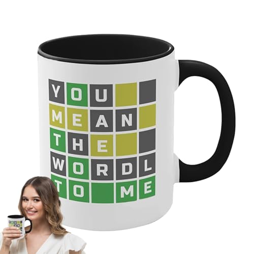 LeKing Funny Wordle Mug, Keramik-Wordle-Kaffeetasse, 325 ml, lustige Keramikbecher, You Mean The Wordle To Me Wordle-Becher, Kaffeetassen für Wordle-Liebhaber von LeKing
