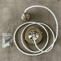 E27 Deckenpendelset Aus Vernickeltem Messing Mit 10 cm Durchmesser Deckenbaldachin E27 Deckenpendelset Aus Vernickeltem Messing Mit 10 cm Durchmesser Deckenbaldachin von LeKrazyHorse