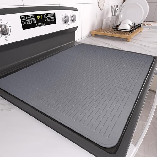 LeKuni Herdabdeckplatte 71x50 cm, herdabdeckung ceranfeld abdeckplatte, ceranfeld abdeckplatte hitzebeständig kratzfest und wasserdicht abdeckung ceranfeld für Counter- Stove Cov -Grau von LeKuni