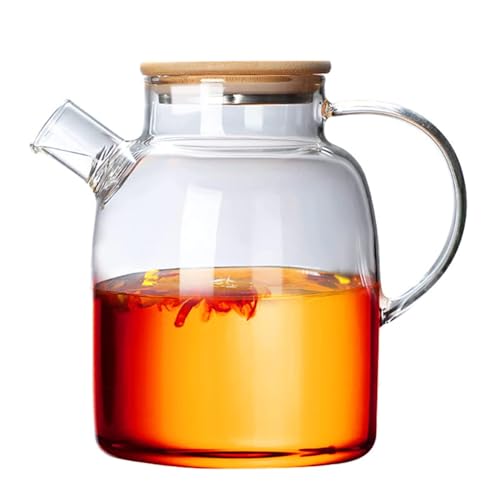 LeKuni Teekanne Glas 1.8L Mit Siebeinsatz, Teetasse Mit Deckel Und Sieb, Borosilikatglas Teebereiter Für Tee, Fruchttee, Duftender, Teebeutel, Heiße Und Kalte Getränke von LeKuni