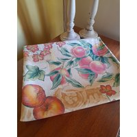 Große Und Hübsche Tischdecke - Vintage Sommerdeko, Grün Beige 300 X 140 cm, Baumwolle, Lange Tisch von LeLapinDansLaCuisine