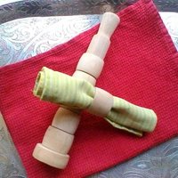 Hübsche Holz-Set Von 6 Serviettenringe Mit Ihrem Halter - Französisch Vintage-Set von LeLapinDansLaCuisine