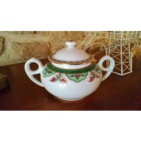 Wunderschöne Porzellan Zuckerdose - Vintage Deckeldose Made in China von LeLapinDansLaCuisine