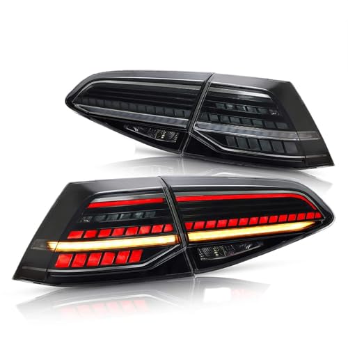 LeLeD Rückleuchten für Auto Bremslichter Blinker und Schlusslichter Passend für VW Golf MK7 Golf 7 5 TSI TDI 2013-2019 Wasserdicht,Staubdicht,Smoke von LeLeD