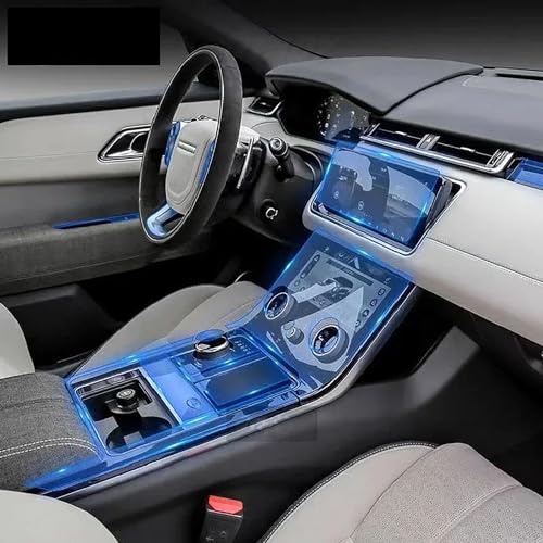 LeLeD TPU transparente Folie für Land Range Rover Velar 2017 2018 2019 2020 2021,Auto Innen Aufkleber Mittel Konsole Ausrüstung Navigation Armaturen Brett von LeLeD