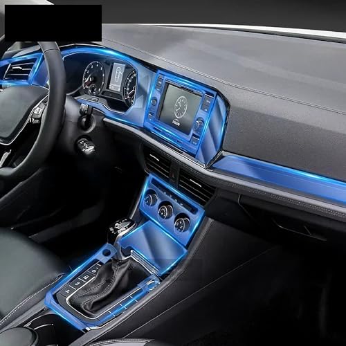 LeLeD TPU transparente Folie für VW Sagitar 2021 2022 2023,Auto Innen Aufkleber Mittel Konsole Ausrüstung Navigation Armaturen Brett,A-transparent von LeLeD