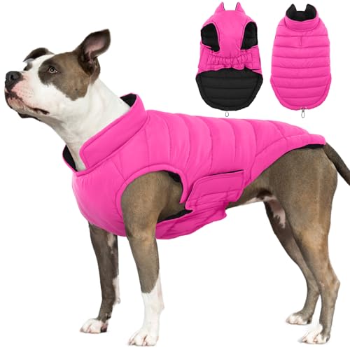 Lelepet Hundemantel Winter Jacke für Mittelgroße Hunde, Wasserdicht Warmer Hunde Winterjacke, Wendbarer Winddicht Hundejacke mit Klettverschluss, Rosa M Lelepet Hundemantel Winter Jacke für Mittelgroße Hunde, Wasserdicht Warmer Hunde Winterjacke, Wendbarer Winddicht Hundejacke mit Klettverschluss, Rosa M von LeLePet