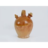 Alter Krug, Chevrette, Wasserkrug Aus Lackiertem Gelbem Sandstein. Mitte Des 20. Jahrhunderts von LeLouisShop
