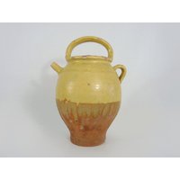 Altes Großes Krug, Chevrette, Wasserkrug Aus Gelbem Sandstein. Anfang Des 20. Jahrhunderts von LeLouisShop