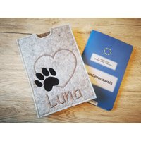 Heimtierausweis - Impfpass Pfote Herz Beige Heimtierausweis - Impfpass Pfote Herz Beige von LeLynsKreativwelt