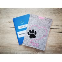 Heimtierausweis - Impfpass Pfote Herz Rosa Heimtierausweis - Impfpass Pfote Herz Rosa von LeLynsKreativwelt