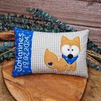 Kissen Mit Wunschnamen - Fuchs Geburt Taufe Kissen Mit Wunschnamen - Fuchs Geburt Taufe von LeLynsKreativwelt