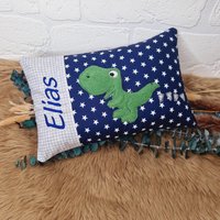 Kleines Kissen Mit Wunschnamen - Dino Geburt Taufe Geburtstag Marine von LeLynsKreativwelt