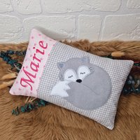 Kleines Kissen Mit Wunschnamen - Fuchs Geburt Taufe von LeLynsKreativwelt