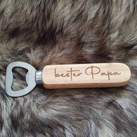 Flaschenöffner Aus Holz Bester Papa Vatertag Vatertagsgeschenk Graviert von LeMasZwergenwelt