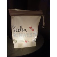 Lichtbeutel Mit Spruch Seelenschwester von LeMasZwergenwelt
