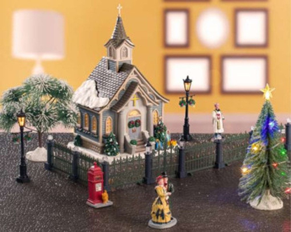LeMax Winterlandschaft LEMAX Small Town Church Set + 4,5 Volt Adapter - 56670-EU LeMax Winterlandschaft LEMAX Small Town Church Set + 4,5 Volt Adapter - 56670-EU von LeMax