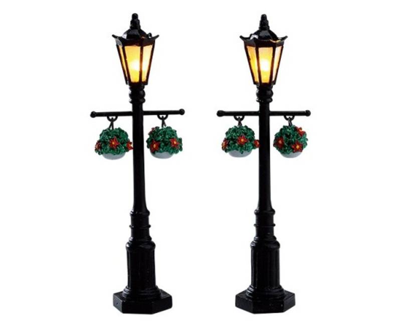 LeMax Winterlandschaft Lemax 74231 – Old English Lamp Post (Set of 2), Beleuchtetes Zubehör von LeMax