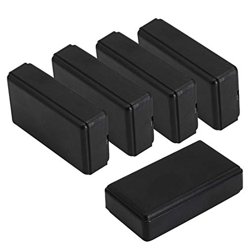 LeMotech 5 Stück ABS Kunststoff Elektrische Projektkoffer Power Junction Box, Projektbox Schwarz 50 x 28 x 15 mm von LeMotech