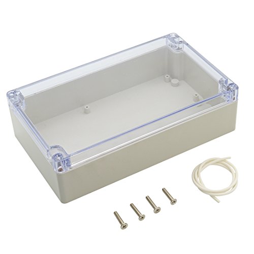 LeMotech Abzweigdose, ABS-Kunststoff, staubdicht, wasserdicht, IP65, elektrische Box – Universal Projekt-Gehäuse, grau, mit PC transparenter Abdeckung 8" x 4.7" x 2.2" von LeMotech