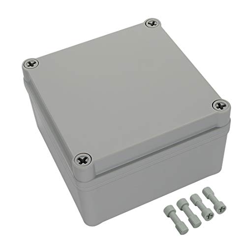 LeMotech Abzweigdose IP67 Wasserdicht Staubdicht ABS Kunststoff Projektbox für elektrische Außengehäuse Grau 4,9 x 4,9 x 3 Zoll (125 x 125 x 75 mm) von LeMotech